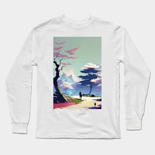 Japanese landscape Long Sleeve T-Shirt